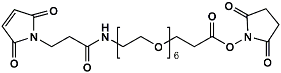 Maleimide-NH-PEG6-CH2CH2COONHS Ester