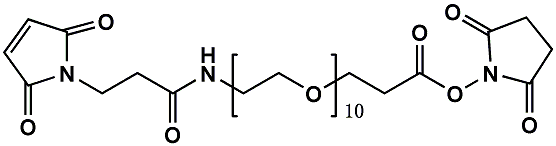 Maleimide-NH-PEG10-CH2CH2COONHS Ester